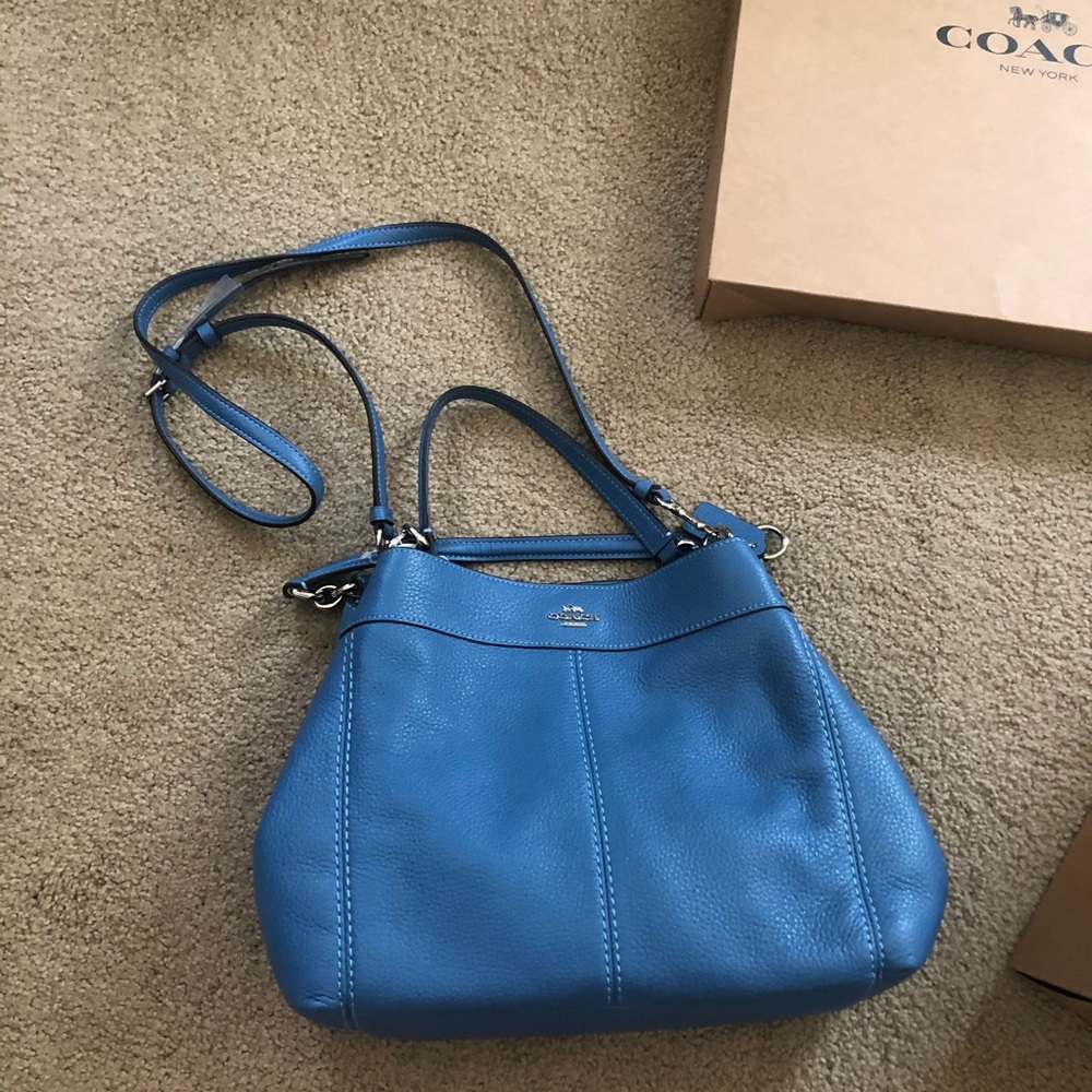 NWT Blue Coach Purse - Picture 2 of 5